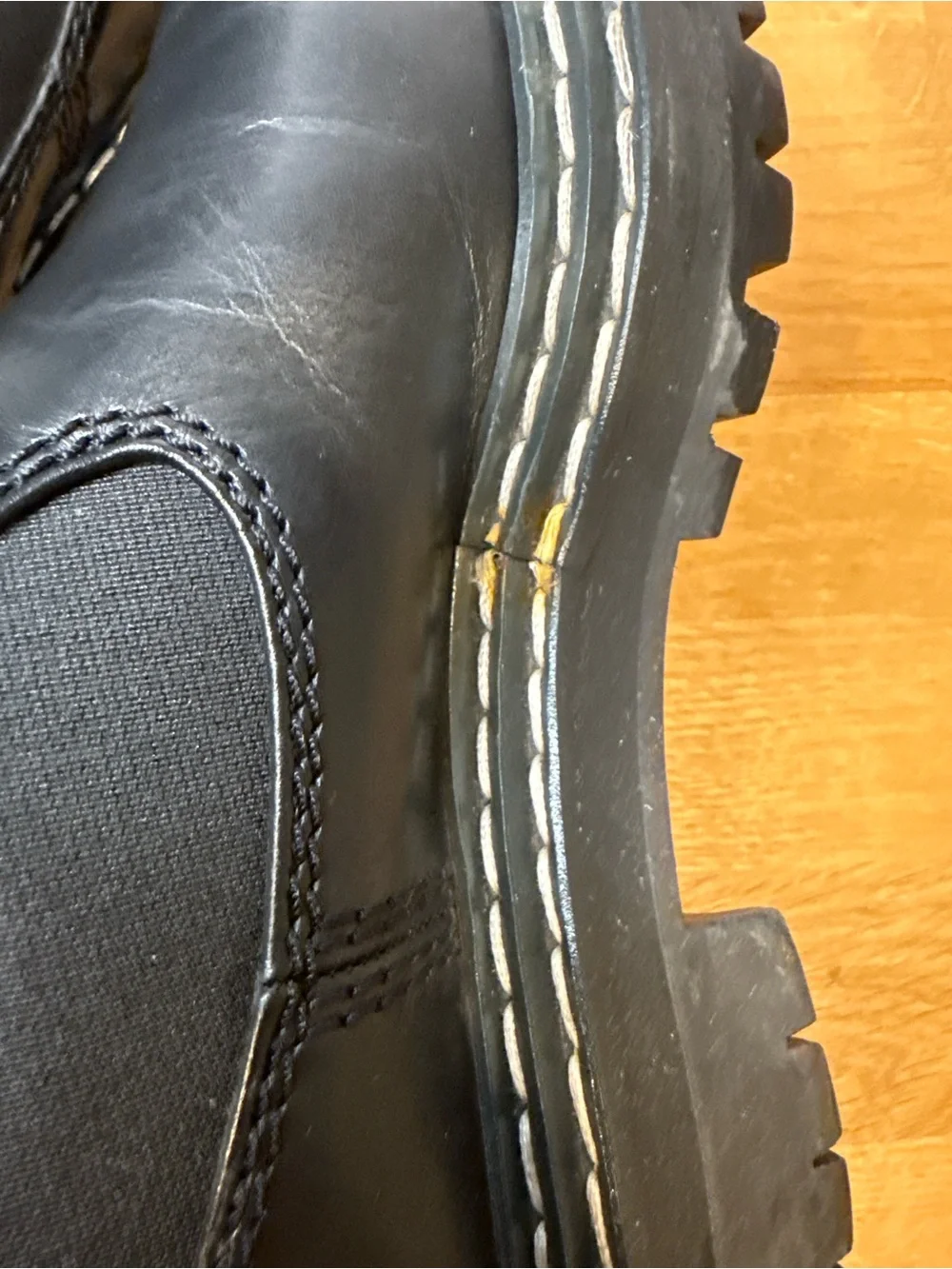 Proenza Schouler Black Leather Chelsea Lug Sole Platform Boots Italy EU 37